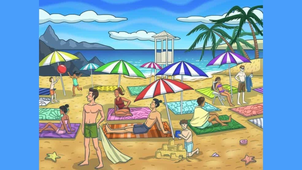 Sahildeki gizli yunus balığını 5 saniyede bulanların IQ'su 140 çıkıyor! Sadece üstün zekalı olanlar bulabiliyor!