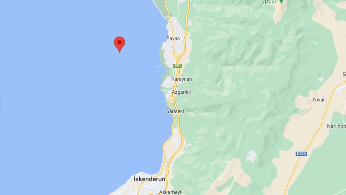 İskenderun'da 4,5 büyüklüğünde deprem