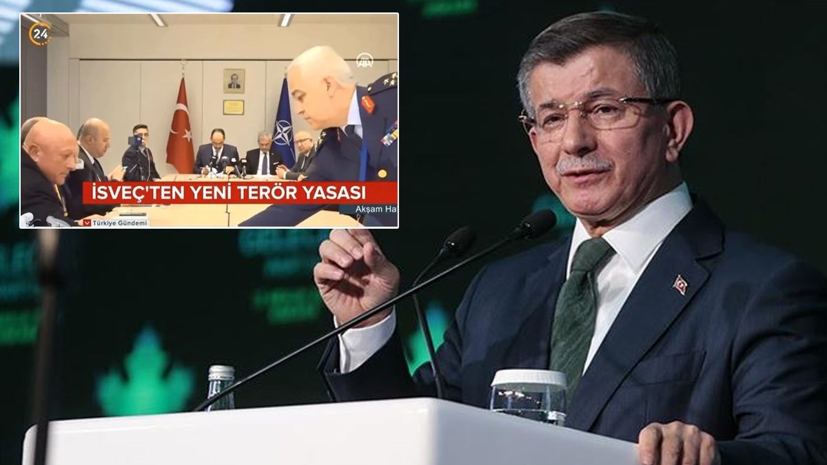 Davutoğlu'ndan, NATO toplantısında TSK'yı temsil eden generalin bardak toplamasına tepki