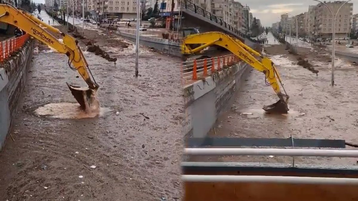 Sel bölgesindeki görüntülere tepki yağdı: Tahliye pompası yerine kepçe