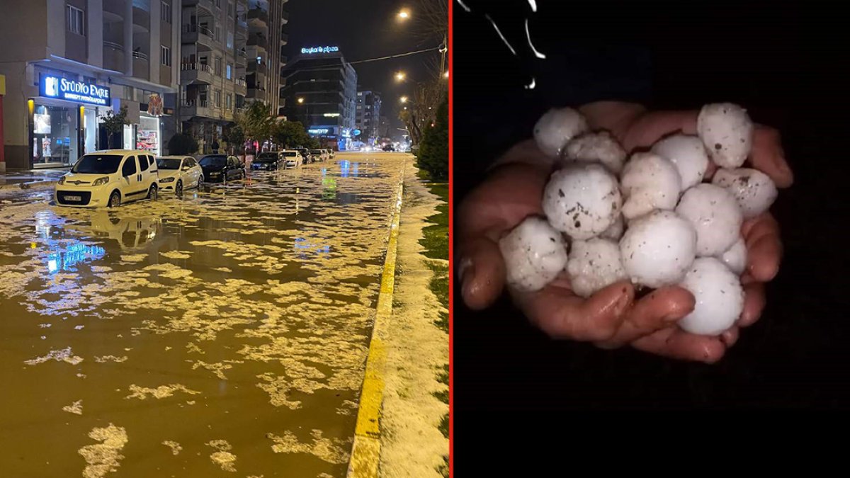 Kilis'te süper hücre fırtınası: Şimşek, gök gürültüsü dolu, fırtına ve yağmur aynı anda...