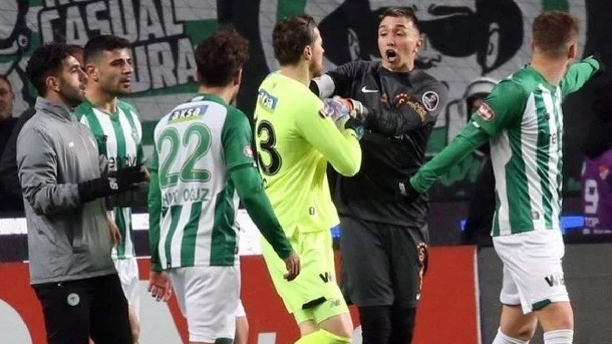 Muslera'dan Konyaspor file bekçisi Sehic'e çirkin hareket! Olay yaratan hareketin nedeni belli oldu