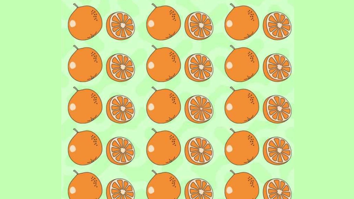 Resimdeki farklı greyfurtu 7 saniyede bulmak için IQ'nuzun en az 140 olması gerekiyor! Yapabilir misin?