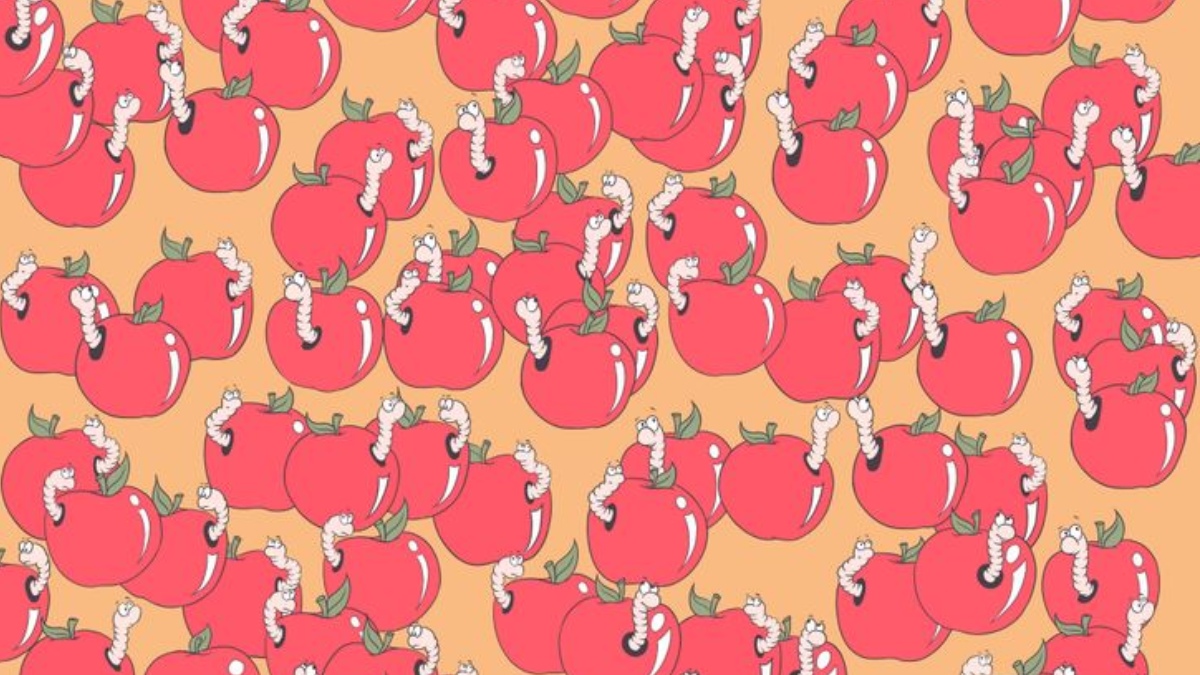 İnsanların %95'i resimdeki solucansız elmayı bulamadı! Gizli elmayı 7 saniyede bularak rekor kırın!