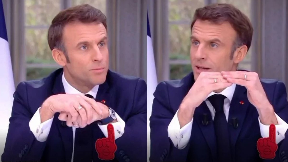 Alım gücü sorulan Macron'un hareketi gündem oldu: Lüks saatini masa altında çıkardı