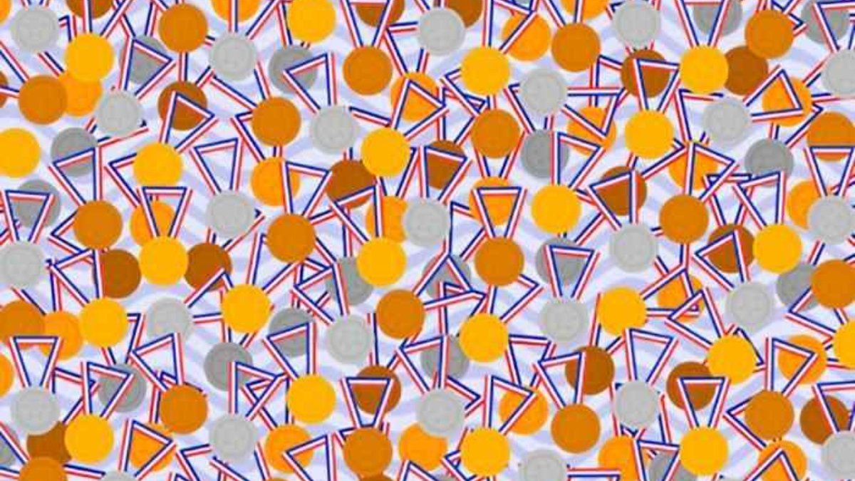 Madalyaların arasındaki gizli saç tokasını kimse bulamıyor! Sadece IQ'su 160'ın üstünde olanlar 13 saniyede bulabiliyor!