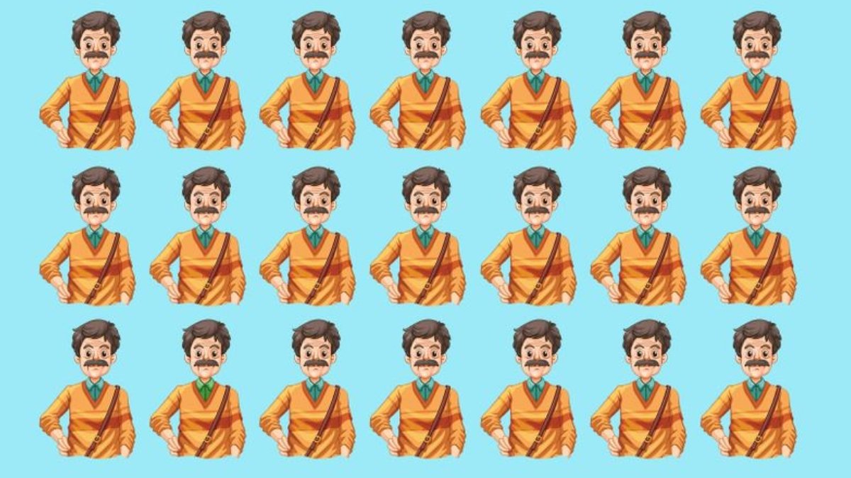 Resimde diğerlerinden farklı bir adam var! 9 saniyede bulanların IQ seviyesi en az 130 çıkıyor!