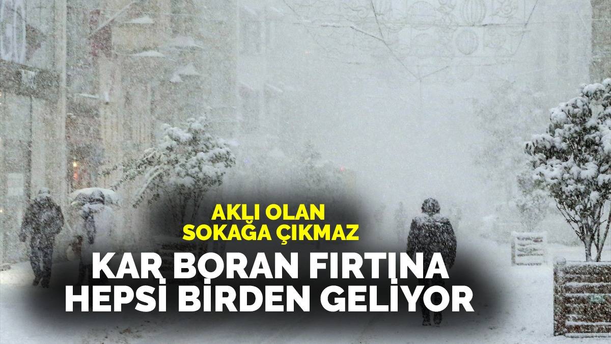 Kar yağışı Türkiye'yi esir alacak! Meteoroloji'den hepsi birden geliyor uyarısı: Kar, çığ, fırtına, kuvvetli sağanak yağış