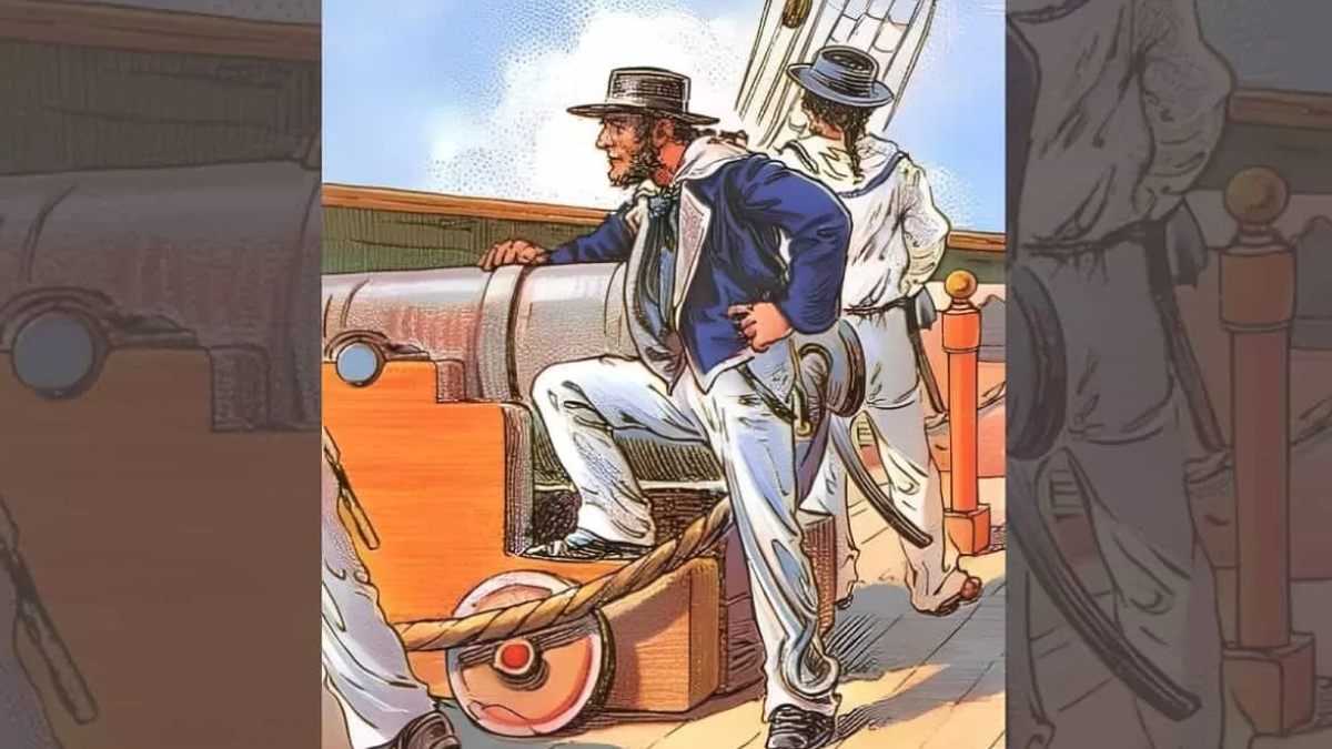 Resimdeki denizcinin gizli kılıcını bulabilir misin? 7 saniyede bulanların IQ'su en az 140 çıkıyor!