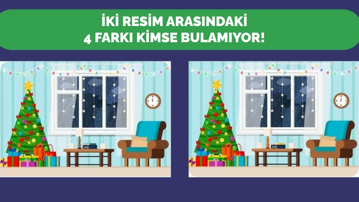 İki resim arasında 4 fark var! Sadece üst düzey zekaya sahip kişiler 9 saniyede bulabiliyor! Zekanı test et