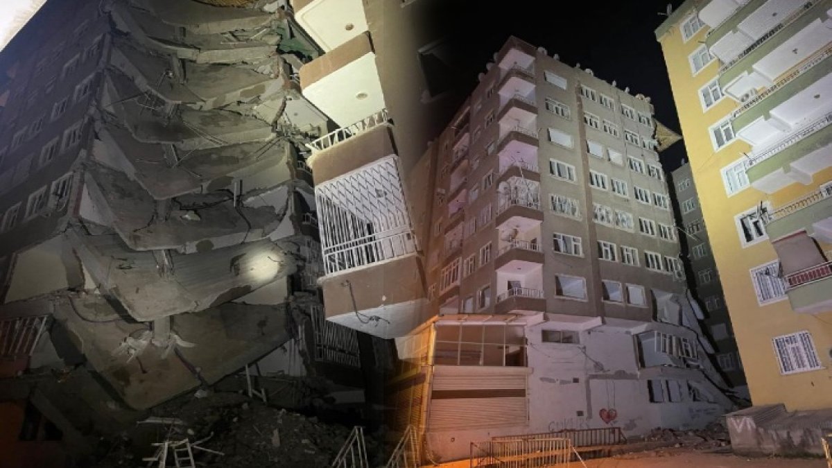 Diyarbakır'da ağır hasarlı bina çöktü: Çevresindeki binalar boşaltıldı