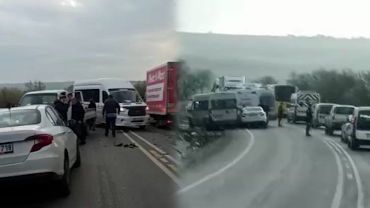 Arnavutköy'de otomobil ve servis aracının karıştığı kazada trafik felç oldu!