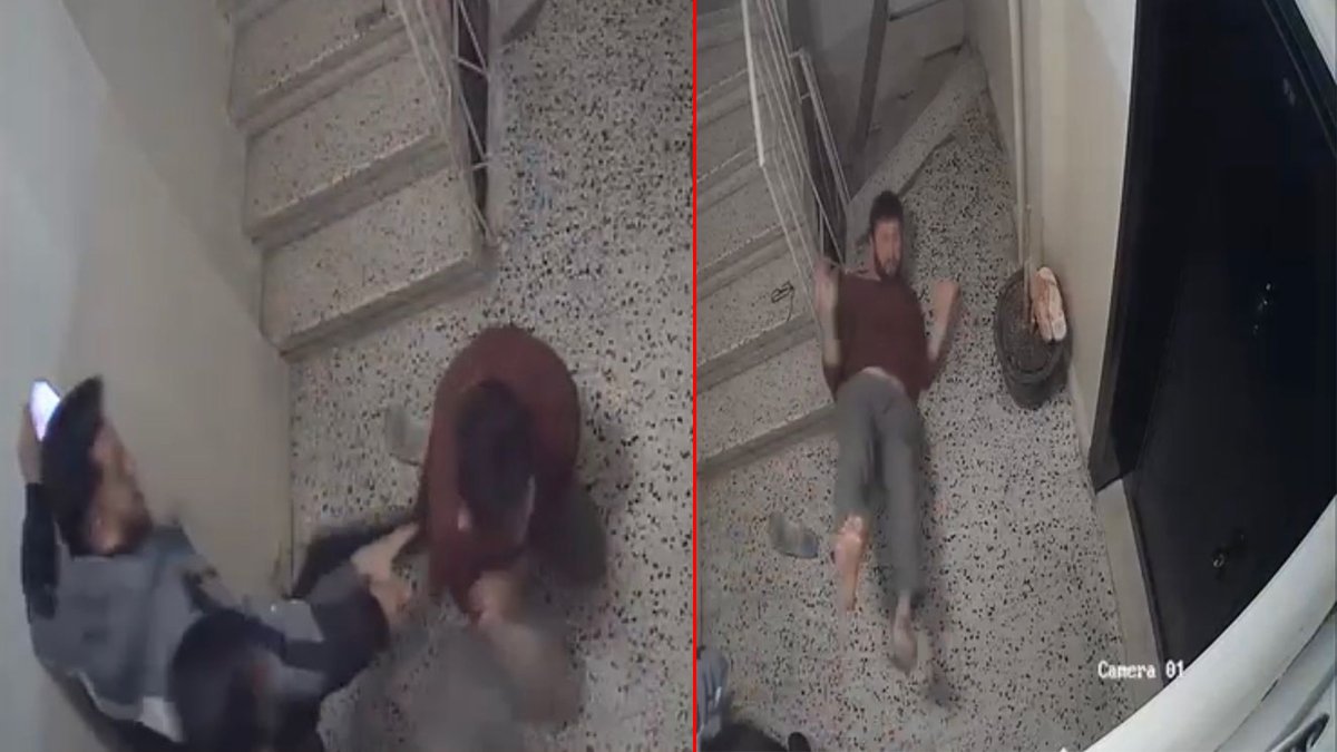 Kiracıya tekme tokat darp kamerada: Artık eve korkarak giriyoruz