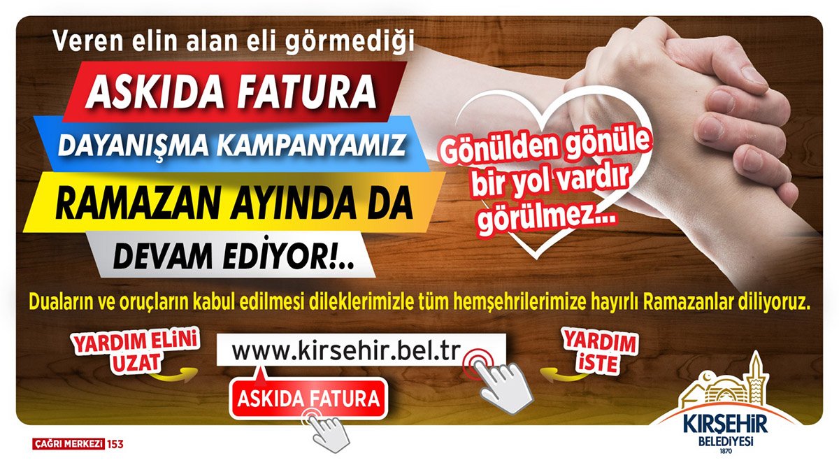 Askıda fatura kampanyası devam ediyor