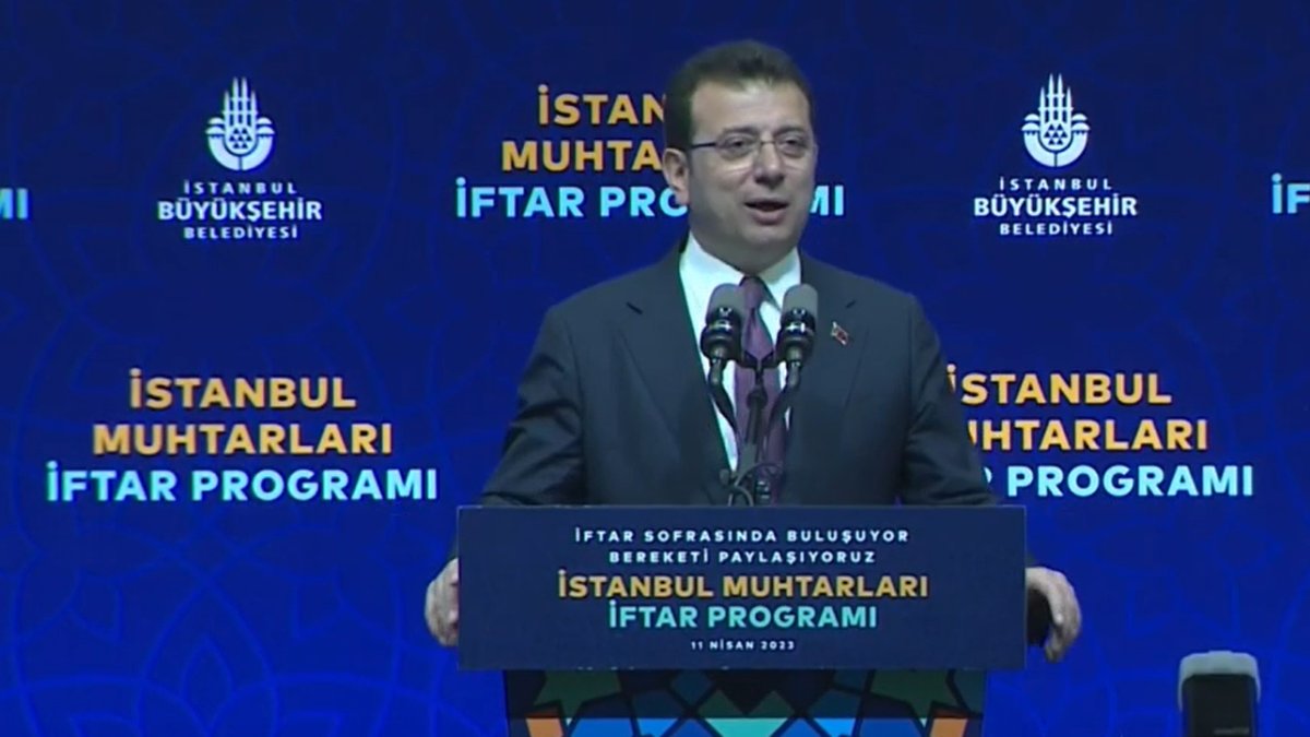 İmamoğlu muhtarlarla iftar yemeğinde buluştu: Geleceğimiz adına herkes elini taşın altına koymalı