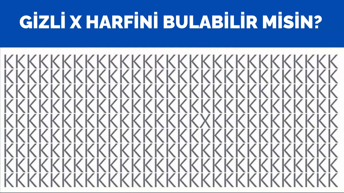 Resimdeki gizli X harfini bulanlar rekor kırıyor! 5 saniyede bulanların IQ seviyesi 160 çıkıyor!
