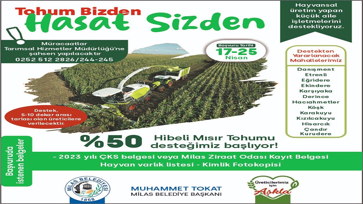 “Tohum Bizden, Hasat Sizden…”