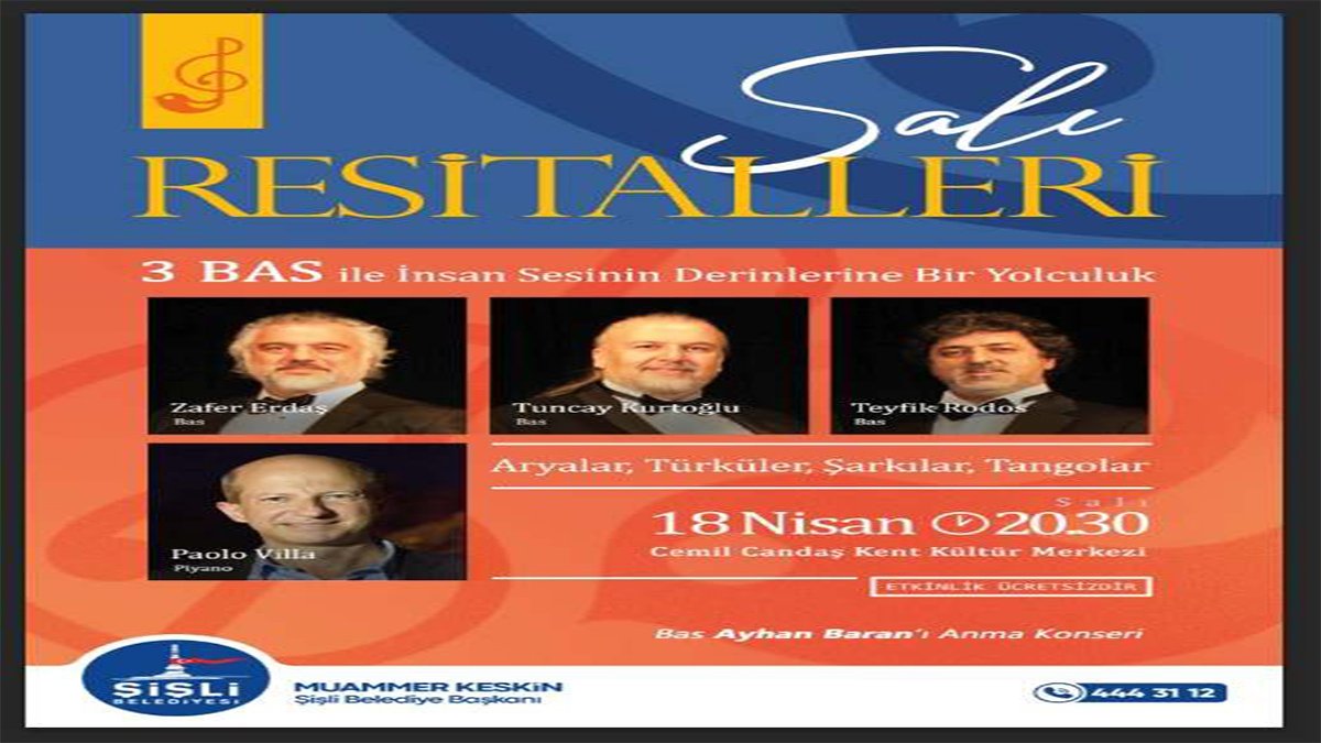 Salı Resitalleri'nde 3 Bas Grubu renkli bir programla sahne alacak