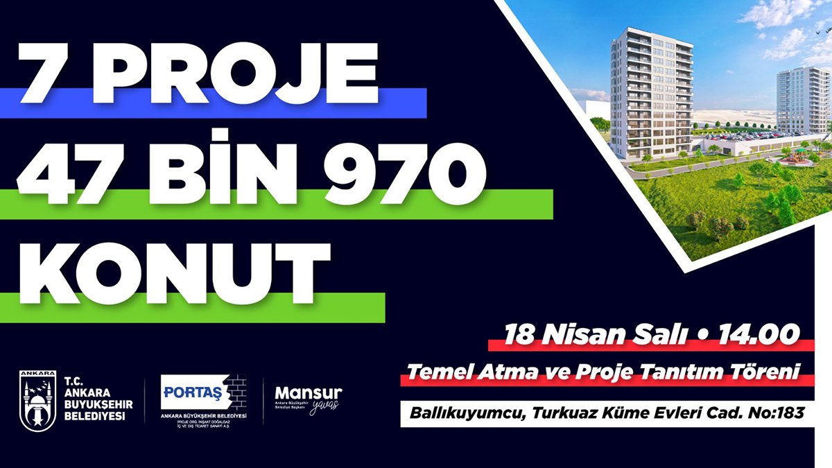 '7 Proje-47 bin 970 Konut Temel Atma ve Tanıtım Töreni'