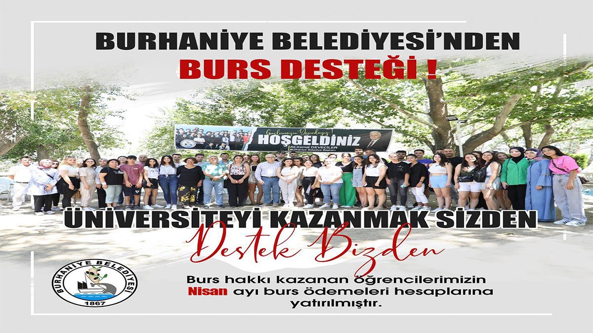 Burhaniye Belediyesinden burs desteği