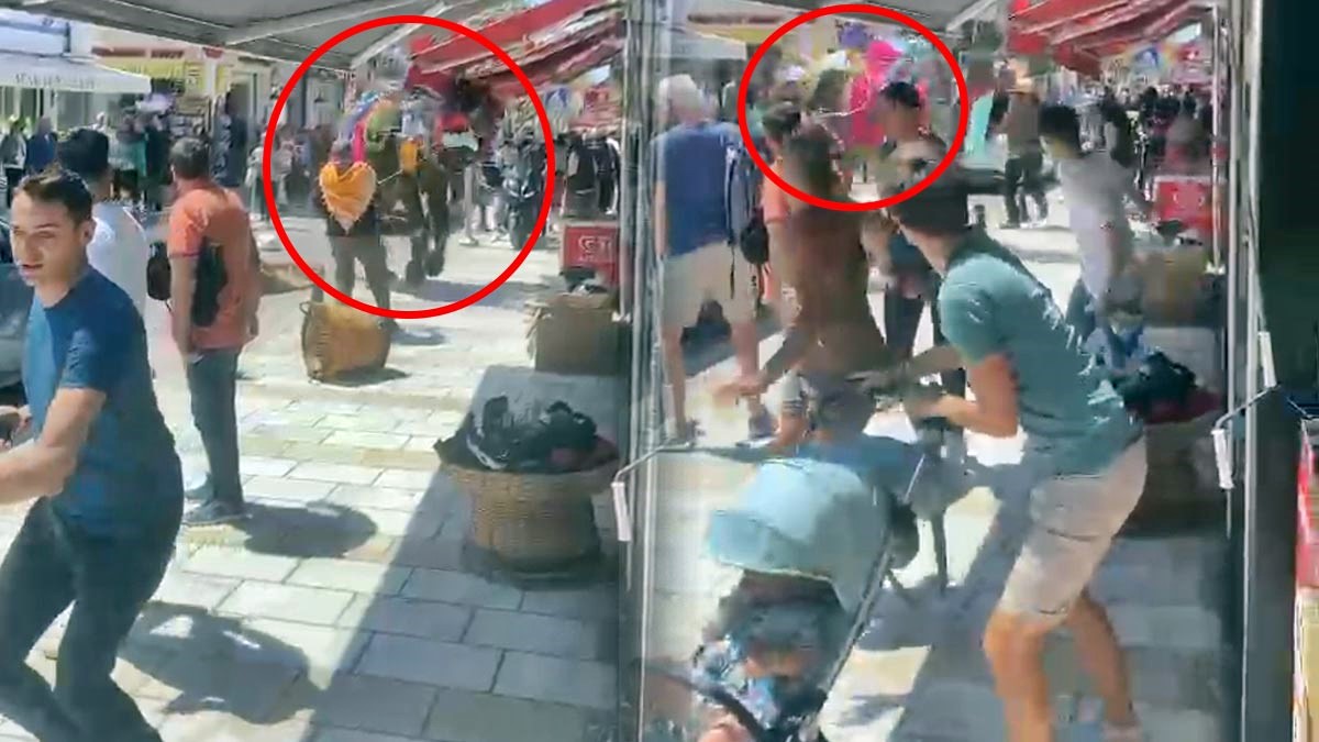 Şehrin göbeğinde korkunç anlar! Zapt edilemedi, insanlar sağa sola kaçıştı