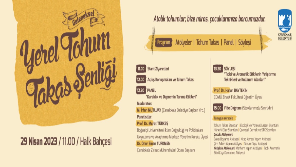 Geleneksel Yerel Tohum Takas Şenliğine davet