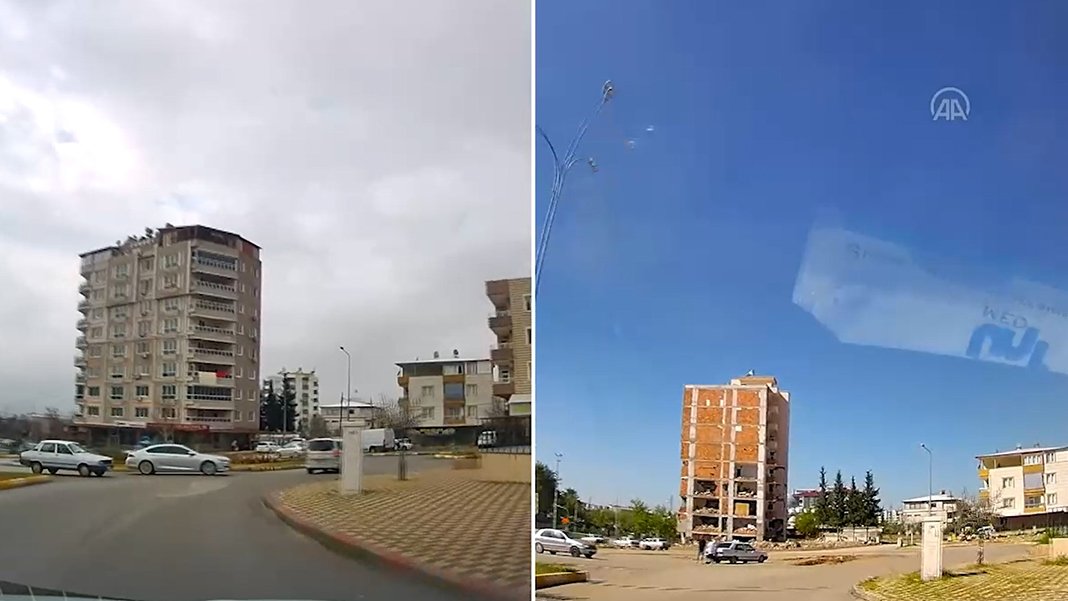 Adıyaman'daki görüntüler depremin yıkımını gözler önüne serdi