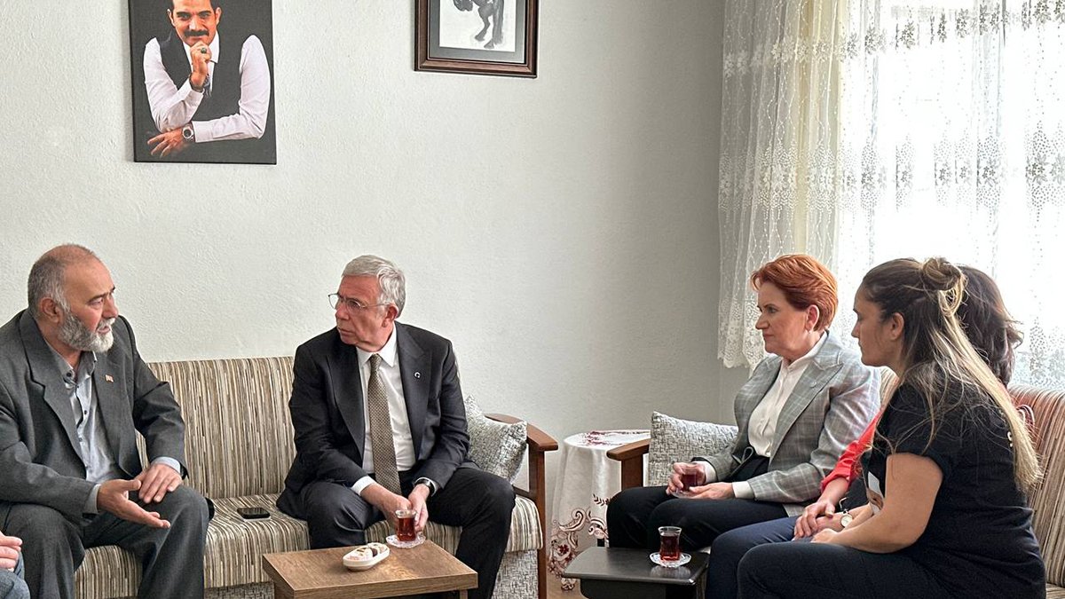 Akşener ve Yavaş'tan miting öncesi Sinan Ateş'in ailesine ziyaret