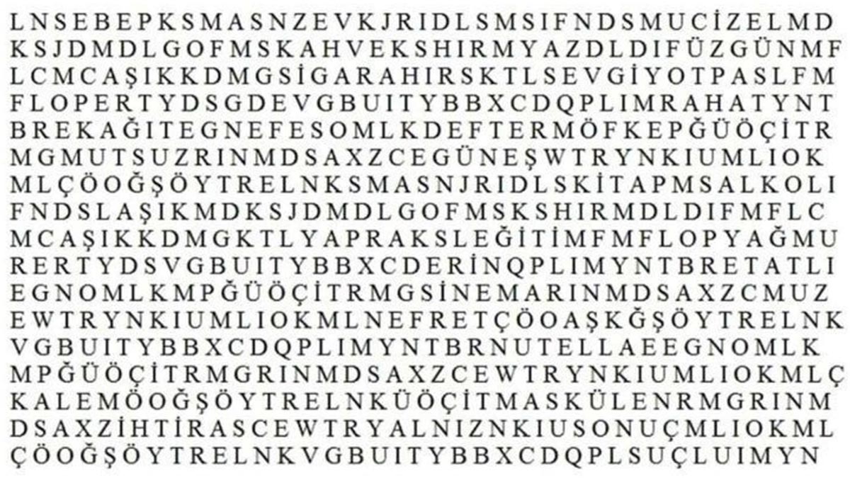 Gördüğünüz ilk kelime hangisi? Dikkatinizi çeken kelime duygularınızı yansıtıyor