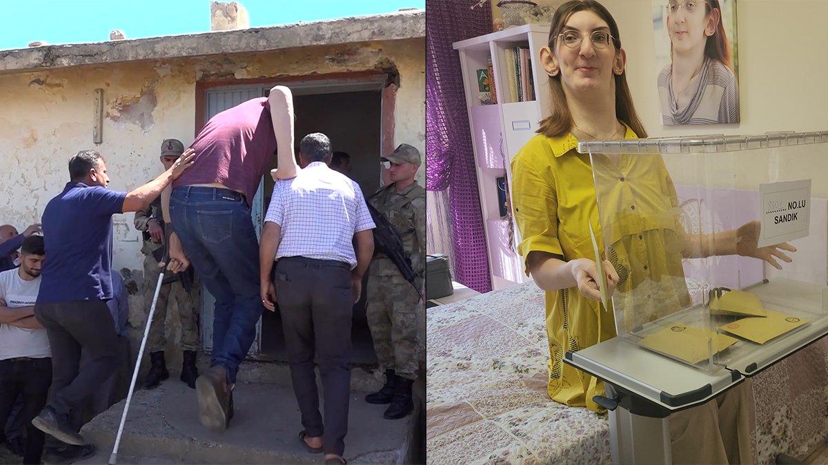 Dünyanın en uzun adamı ve kadını oylarını kullandı! Defalarca kez rekorlar kitabına girmişlerdi...