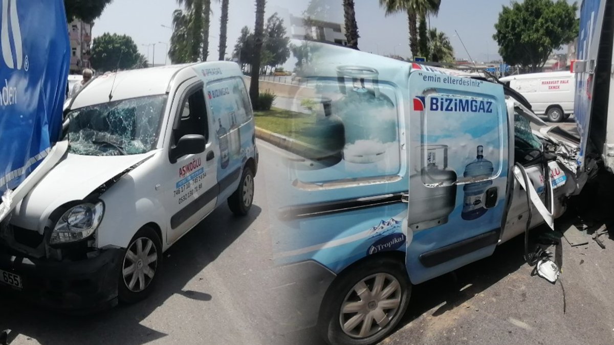 İnanılmaz kaza! Saplanan aracı çıkartamayınca itfaiye çağırıldı ve...