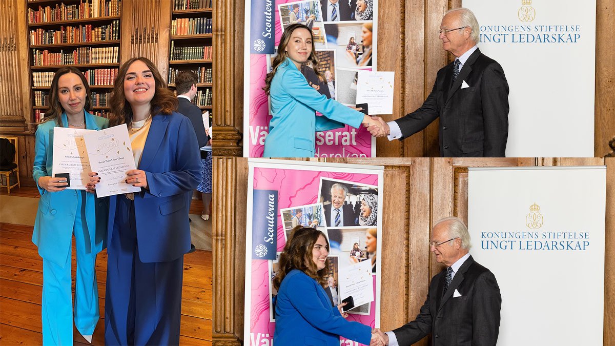 İsveç Türk Gençlik Federasyonu üyesi gençler, İsveç Kralı’ndan diploma aldı