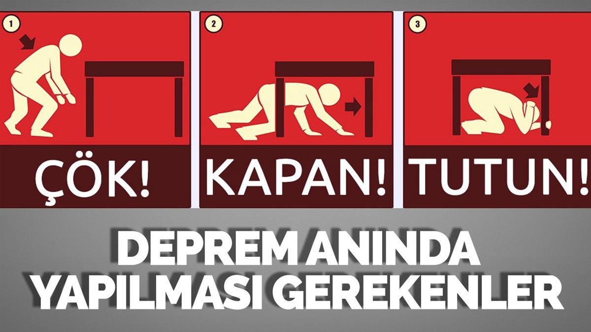 Deprem Anında Yapılması Gerekenler