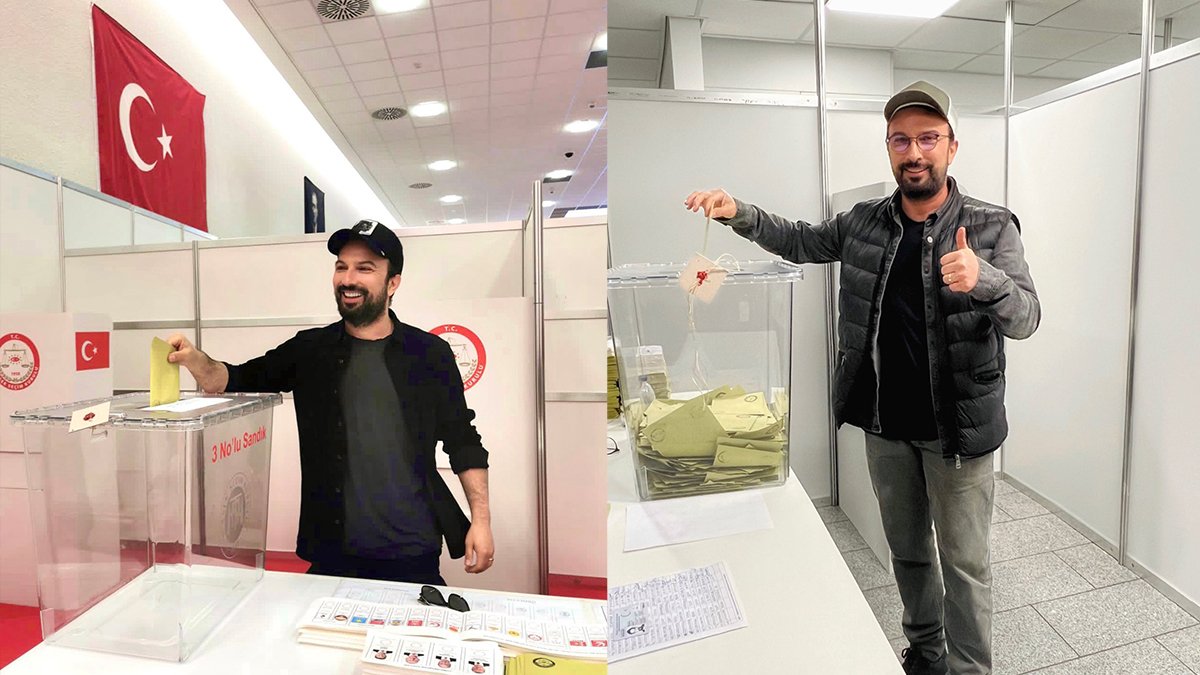 Tarkan’dan sandık başında ‘kalp’li mesaj