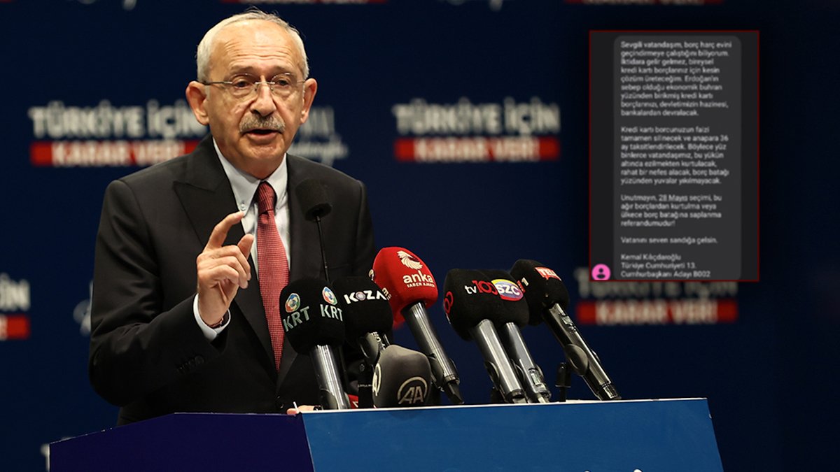 Kılıçdaroğlu'ndan vatandaşlara SMS: Borçlardan kurtulma referandumu