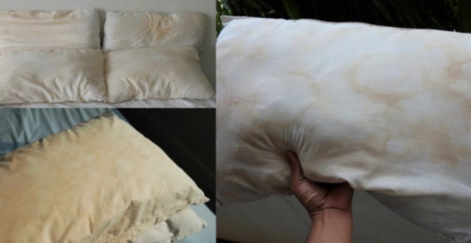 Sararan yastık kılıflarını sakın atmayın! Bu yöntemle sarı lekelerden eser kalmayacak