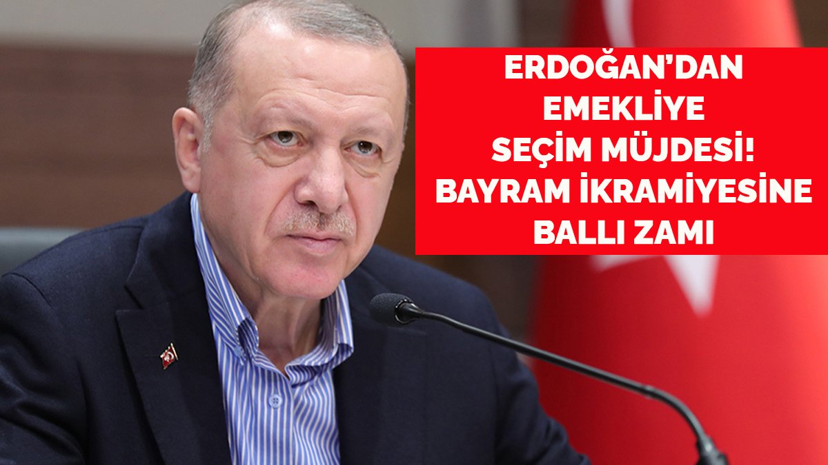 Erdoğan'dan emekliye seçim müjdesi! Bayram ikramiyesine ballı zam! Emekli yaşadı