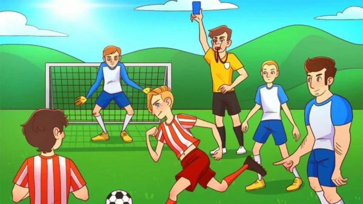 Sadece keskin bir beyne sahip olanlar futbol sahası resmindeki hatayı 5 saniyede bulabiliyor! Zekanı test et