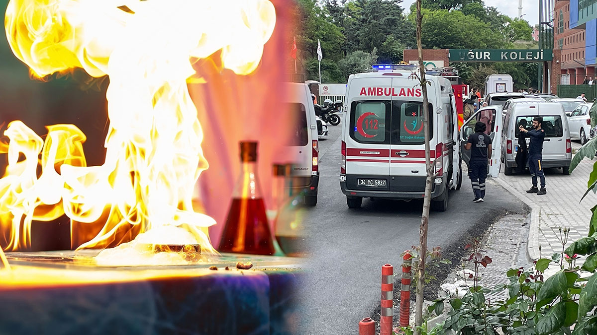 Okulda 'deney' faciası! Öğrencilerin yüzü yandı, laboratuvarda feci patlama yaşandı