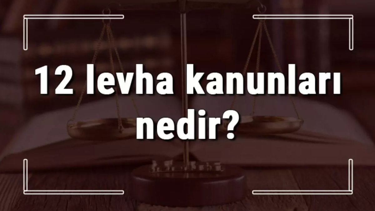 12 Levha Kanunları