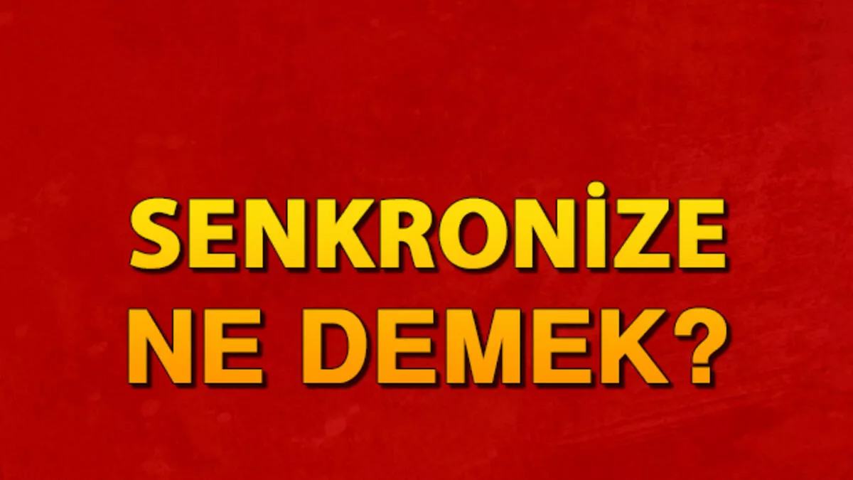 Senkronize Etmek Nedir?