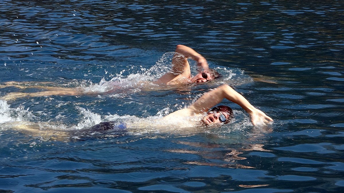 Fethiye'de Engelli sporcular, 'Engelsiz Kulaçlar' etkinliğinde yarıştı