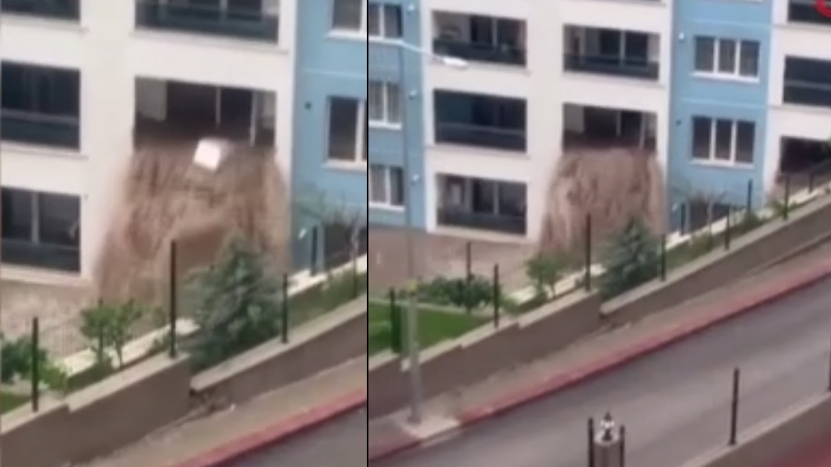 Başkentte korkutucu görüntüler: Sel evin içinden geçti