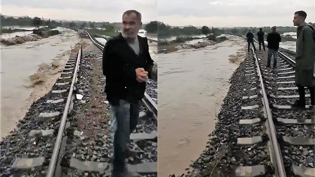 Denizli'de faciaya ramak kala! Önünü kesip treni durdurdular