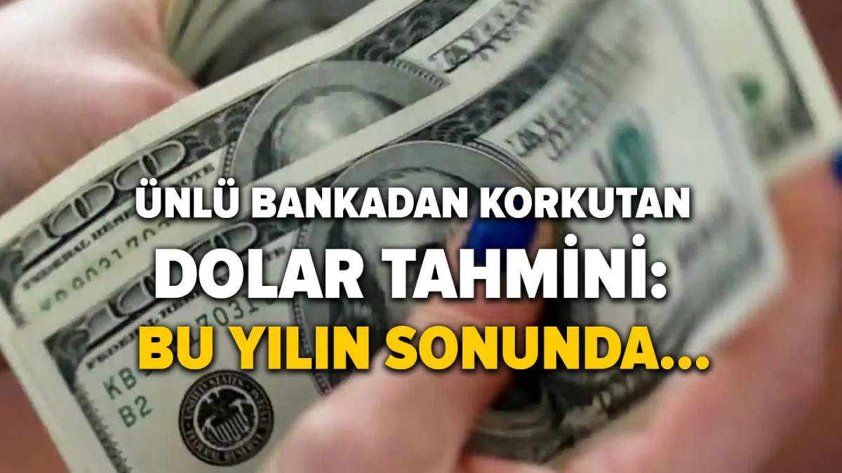 Dev banka dolar tahminini değiştirdi Mehmet Şimşek'i duydu güncelledi 22