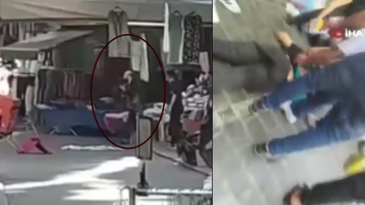 İstanbul'un göbeğinde silahlı çatışma kamerada: Önce biber gazı sonra silah...