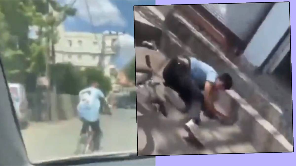 Sürücü, bisikletli çocuğu arabasıyla çarparak düşürdü! Yılmaz Güney'i bakın kim sanmış...