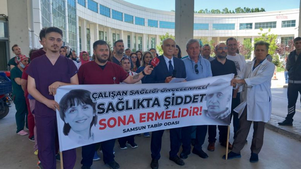 Samsun Tabip Odası'ndan doktorlara yönelik şiddete protesto: Kısa süreli önlemler alınır gibi yaptılar
