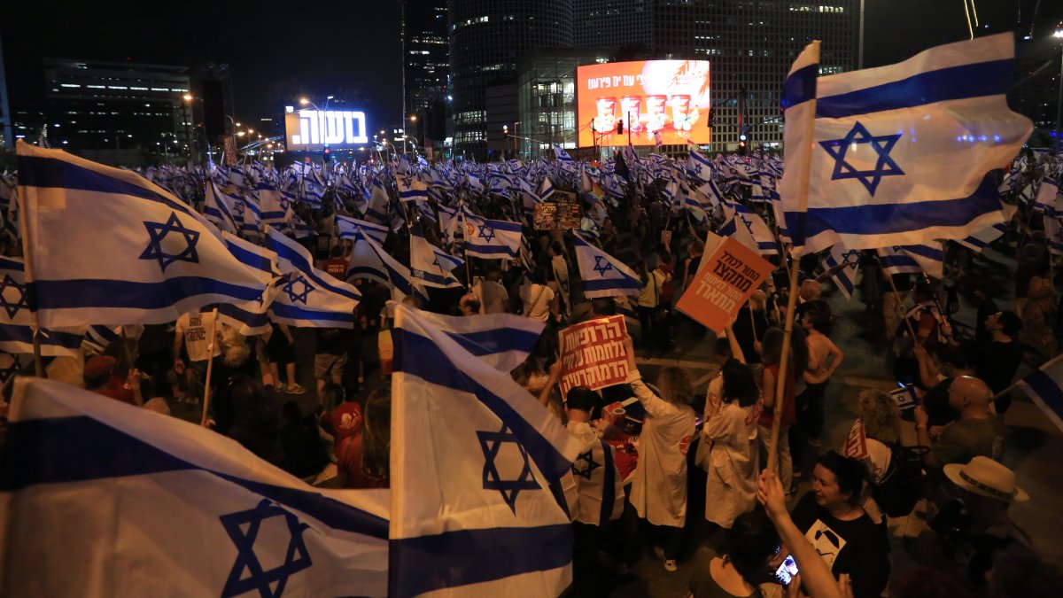 İsrail’de yargı düzenlemesine karşı protestolar 24. haftasında