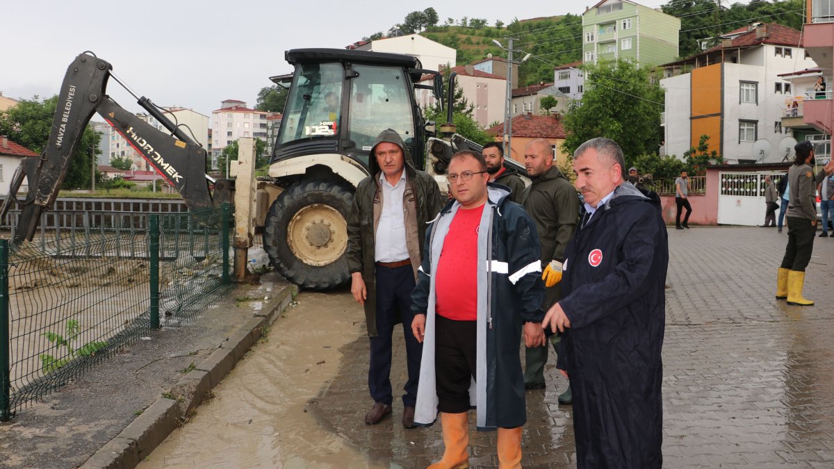 Havza'daki sel felaketi böyle görüntülendi